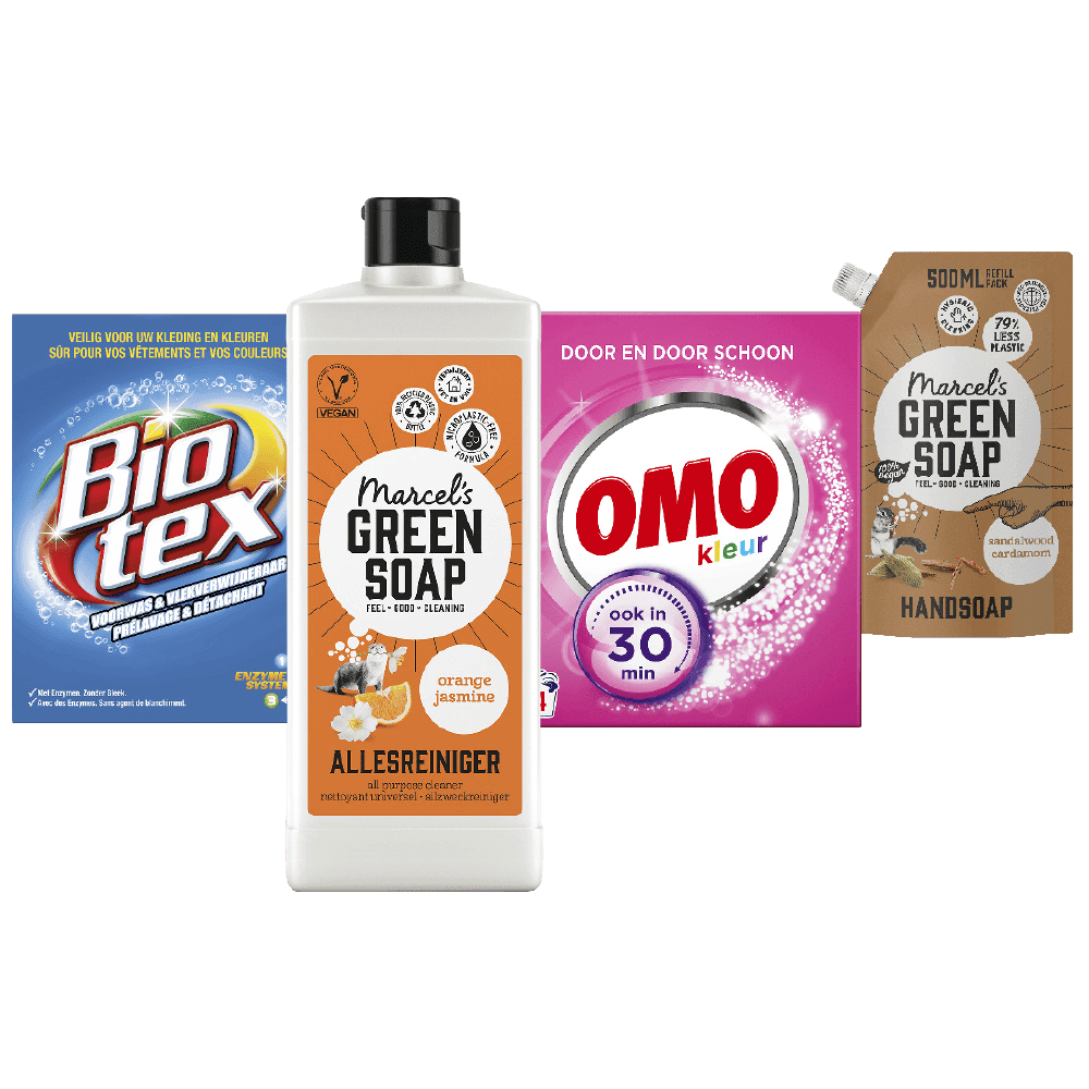 Alle Marcel's Green Soap, Omo en Biotex