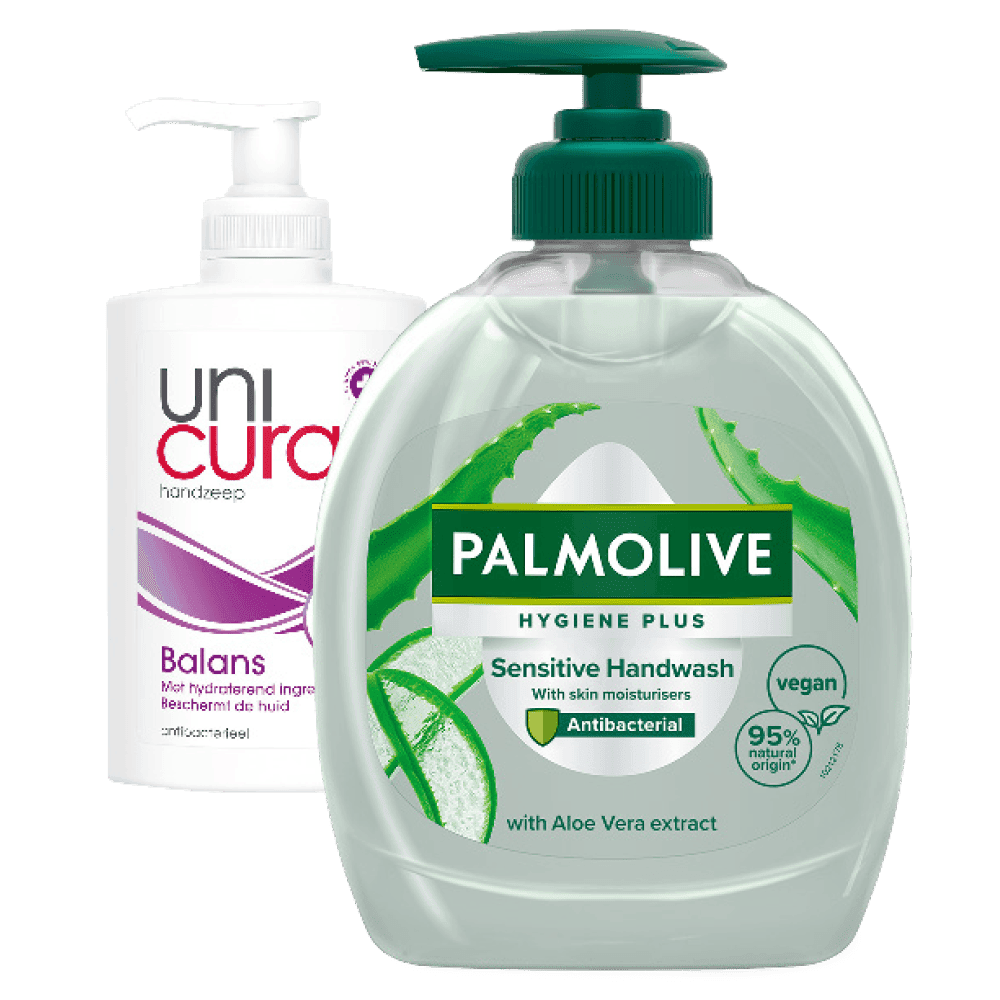 Alle Unicura en Palmolive Handzeep
