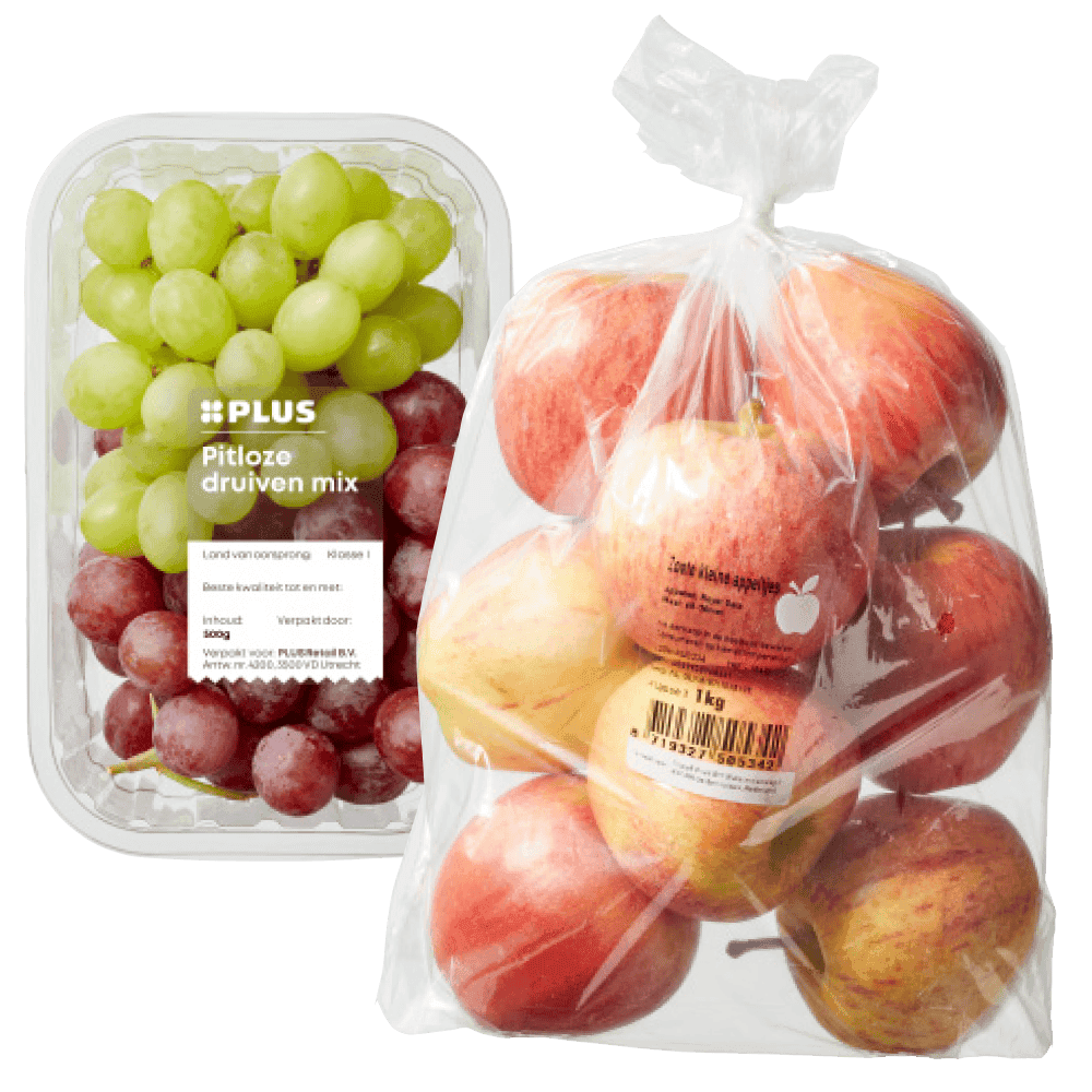 PLUS Druivenmix en kleine zoete appeltjes