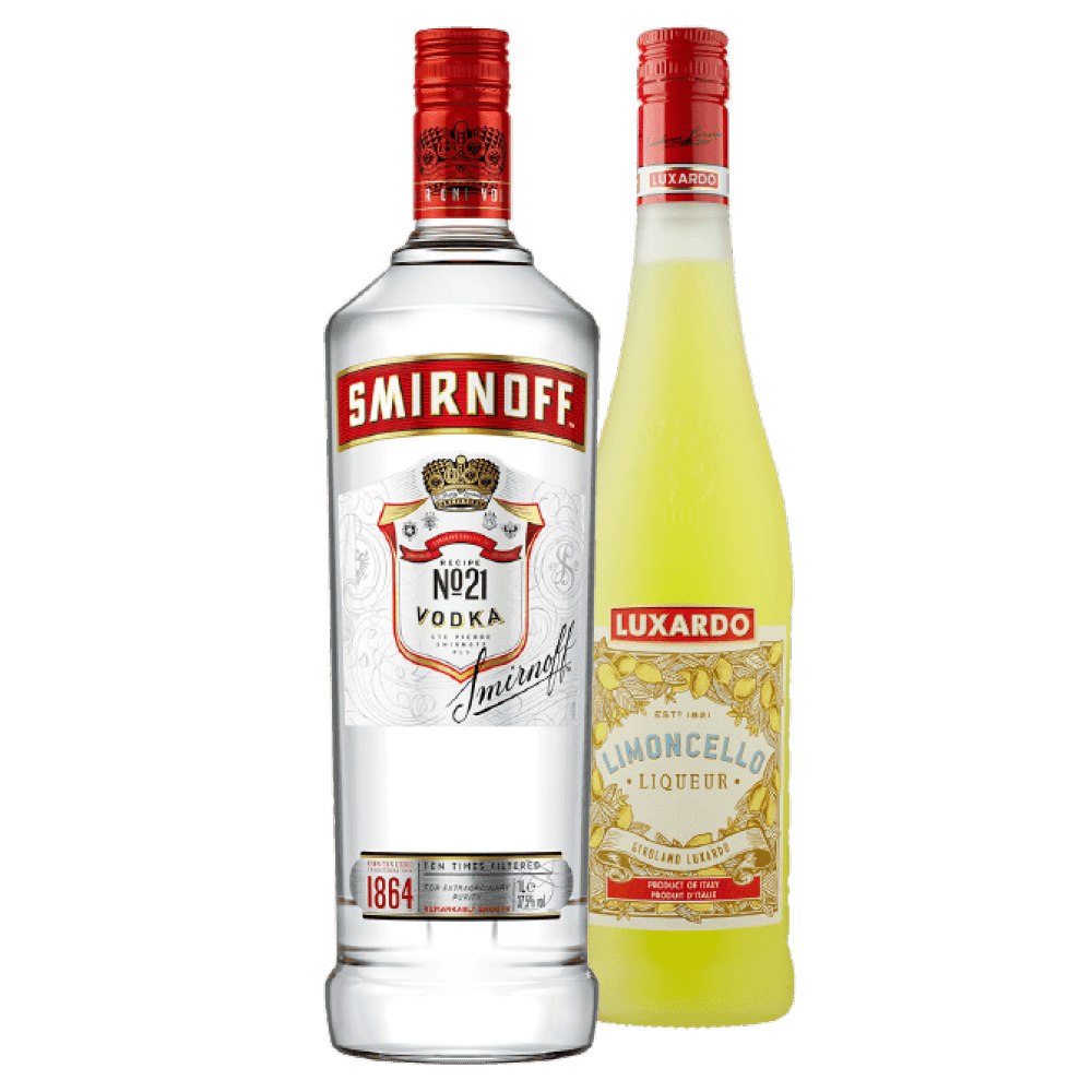 Smirnoff Vodka en Luxardo Limoncello en sambuca