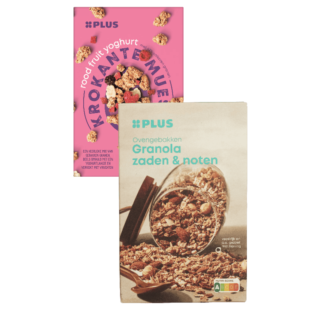 PLUS Krokante muesli en granola