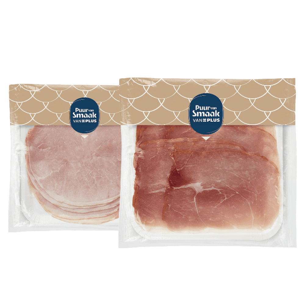 Puur van Smaak van PLUS Coburgerham, kipfilet naturel en yorkham