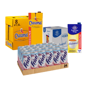 Chocomel, Fristi, Friesche Vlag en Campina Slagroom