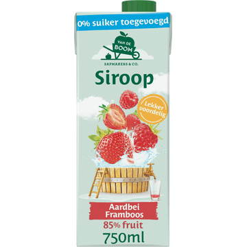 Van de Boom Aardbei-framb GST Siroop 0,75L