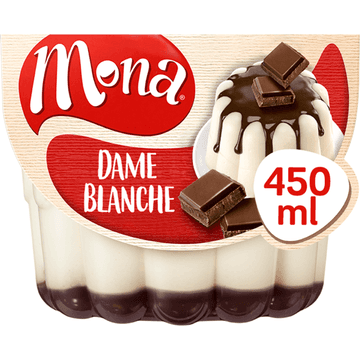 Mona Dame Blanche Pudding met Chocoladesaus