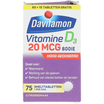 Davitamon D Forte 75 Smelttabletten