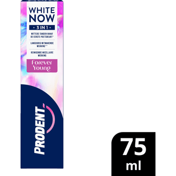 Prodent Tandpasta White Now 3 In 1 Forever Young 75 ML