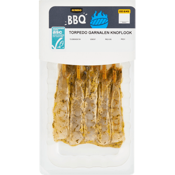 Jumbo BBQ Torpedo Garnalen Knoflook 100 g
