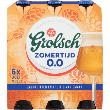 Grolsch - Zomertijd 0.0% - Fles - 6 x 300 ML