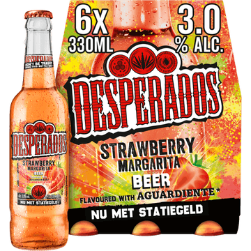 Desperados Strawberry Margarita Bier Fles 6 x 330ml