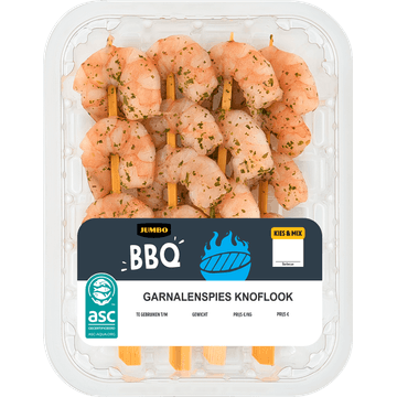 Jumbo BBQ Garnalenspies Knoflook 120 g