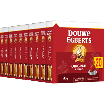 Douwe Egberts Lungo 6 Original Gemalen Koffie - 10 x 20 Capsules
