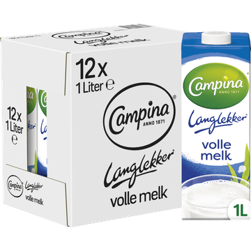 Campina Langlekker Volle Melk 12x1 L