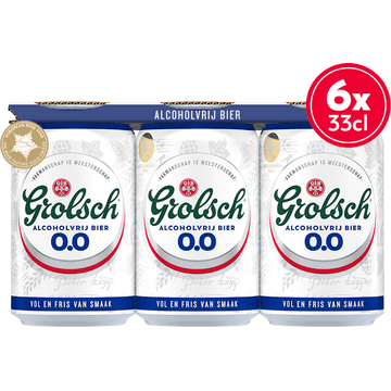 Grolsch - 0.0% Alcoholvrij - Blik - 6 x 330ML