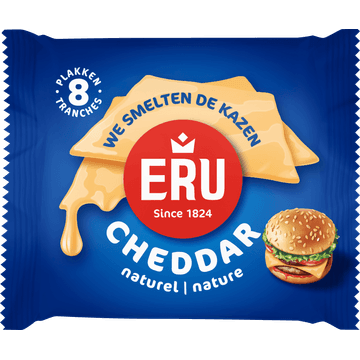 ERU Cheddar Plakken 8 Stuks 150 g