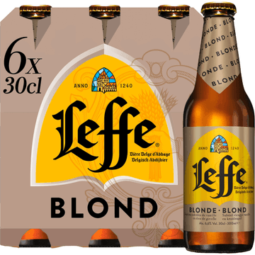 Leffe Blond Belgisch Abdijbier Flessen 6 x 30 cl