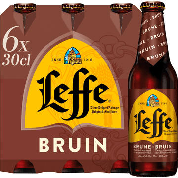 Leffe Bruin Belgisch Abdijbier Flessen 6 x 30 cl