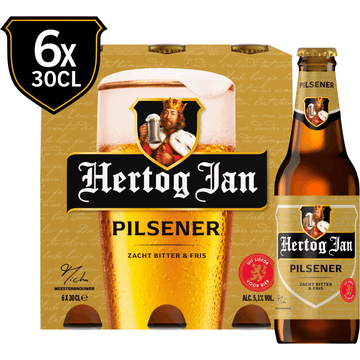 Hertog Jan Pilsener Bier Fles 6 x 30 cl
