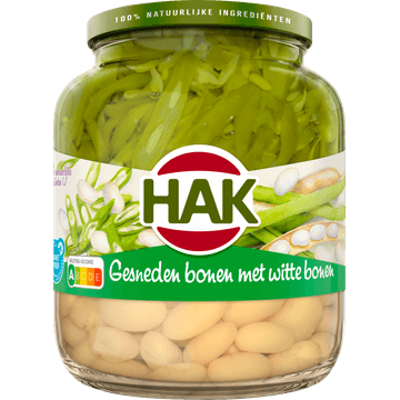 Hak Gesneden Bonen met Witte Bonen 685 g
