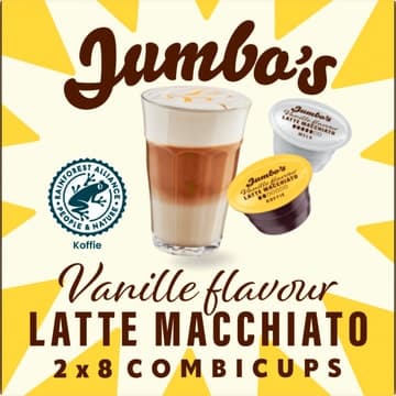 Jumbo's Vanille Latte Macchiato Combi Koffiecups 2 x 8 Stuks