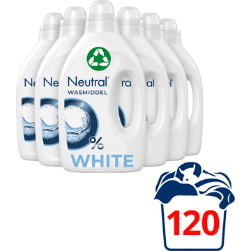 Neutral Vloeibaar Wasmiddel Wit 6 x 20 wasbeurten