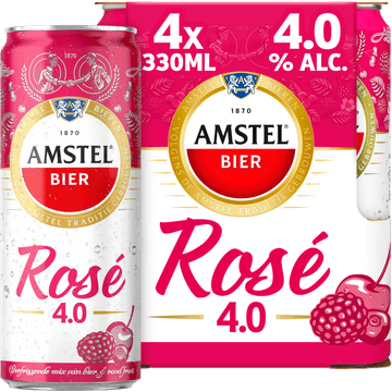 Amstel Bier Rosé 4.0 Blikken 4 x 330 ml