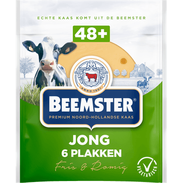 Beemster Jong Kaas 6 Plakken 0,150 kg