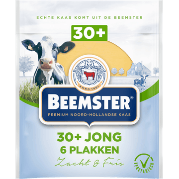 Beemster 30+ Jong Kaas 6 Plakken 0,150 kg