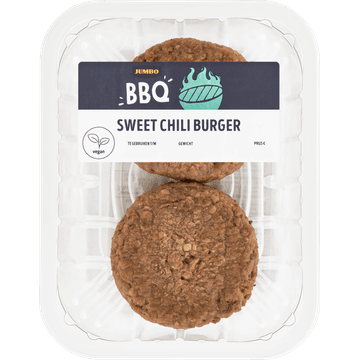 Jumbo Plantaardige BBQ Sweet Chili Burger 2 Stuks