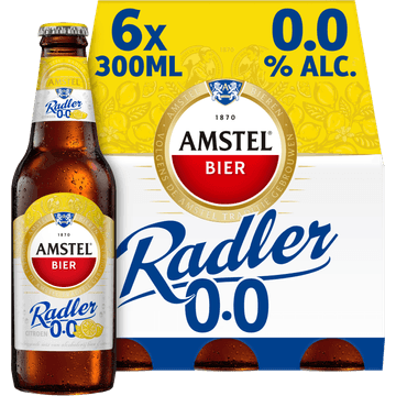 Amstel Radler Citroen 0.0 Bier Fles 6 x 300ml