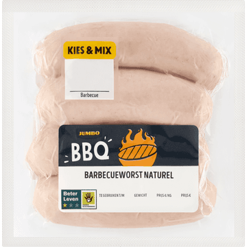 Jumbo Barbecueworst Naturel 320 g