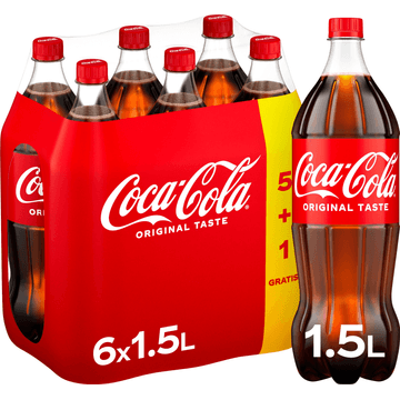 Coca-Cola Original Taste 5+1 Gratis PET Fles 6 x 1,5 L