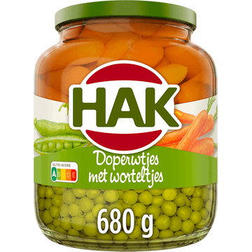 Hak Doperwtjes met Worteltjes 680 g