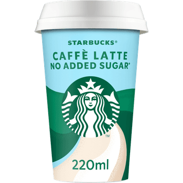 Starbucks® Caffe Latte No Added Sugar IJskoffie 220ml