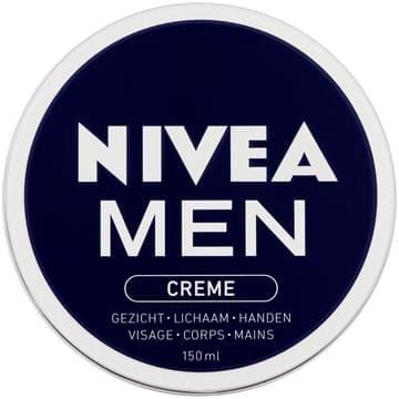 NIVEA MEN Crème Blik - 150ml - Voor gezicht, lichaam en handen - Lichte Formule - Met vitamine E - Trekt Snel In