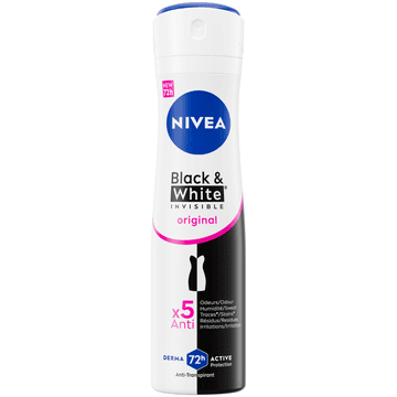 NIVEA Black & White Invisible Original Anti-Transpirant Spray - 150ml