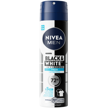 NIVEA MEN Black & White Invisible Fresh Anti-Transpirant Spray - 150ml