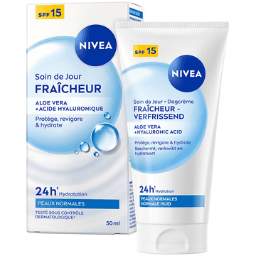 Nivea Dagcrème Verfrissend Aloe Vera Hyaluronic Acid SPF15 50 ML