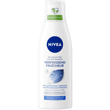 NIVEA Verfrissende Reinigingsmelk - 200ml - Normale tot droge huid - Vitamine E - Make-up Remover - Gezichtsreiniger