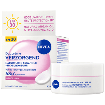 NIVEA Voedende Dagcrème SPF30 - 50ml - Gezichtscreme - Met natuurlijke amandelolie - Droge huid