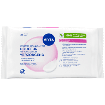 NIVEA 3-in-1 Verzachtende Reinigingsdoekjes - 25 Stuks