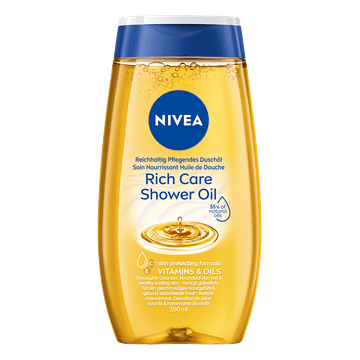 NIVEA Rich Care Shower Oil - Hydraterende doucheolie - Met Vitamine C en E - 200ml