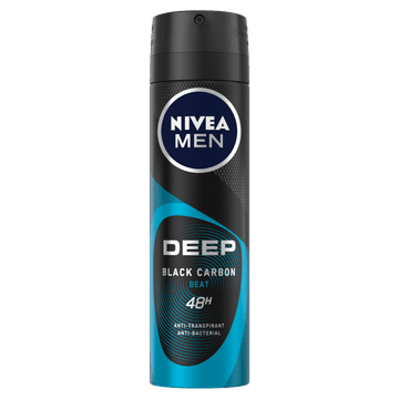 NIVEA MEN Deep Black Carbon Beat Anti-Transpirant Spray - 150ml