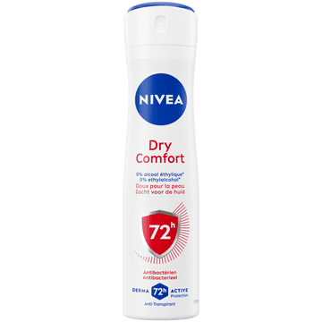 NIVEA Dry Comfort Anti-Transpirant Spray - 150ml - Deodorant - Alcoholvrij - 72 uur bescherming