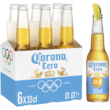 Corona Cero Alcoholvrij Bier Flessen 6 x 33 cl