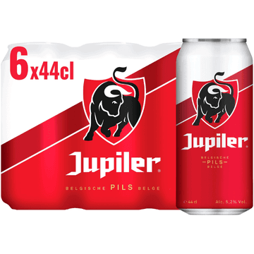 Jupiler Belgische Pils Bier Blikken 6 x 44 cl