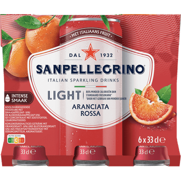 Sanpellegrino Limonade Aranciata Rossa Light 6 x 330 ml