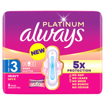 Always Platinum Dag Maandverband Voor Zware Menstruatie (Maat 3)