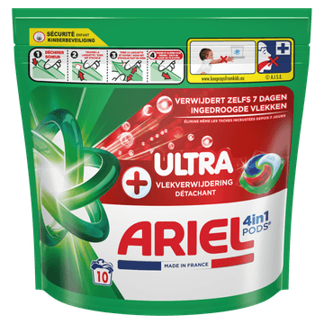 Ariel All-in-1 Pods Wasmiddel +Ultra, 10 Wasbeurten