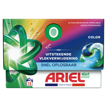 Ariel All-in-1 Pods Wasmiddel Kleur, 15 Wasbeurten